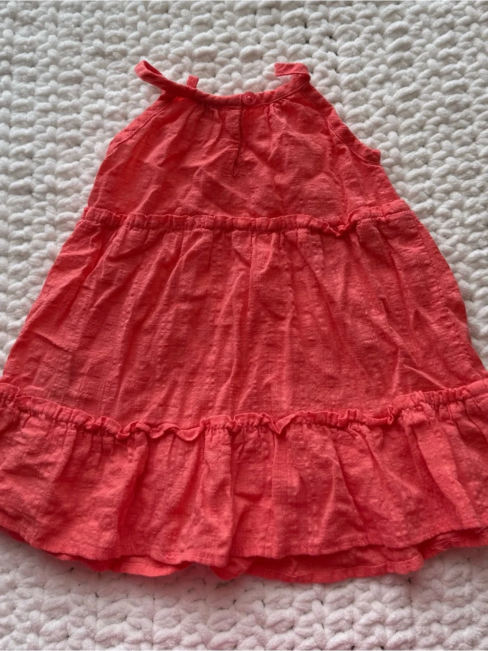 Old Navy Coral Tiered Sundress with Strawberry Accent